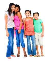 Fototapeta premium Standing friends smiling