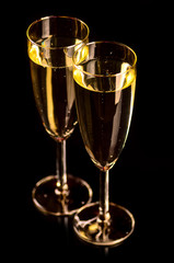 champagne glasses