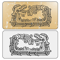 Maya snake Quetzalcoatl ouroboros