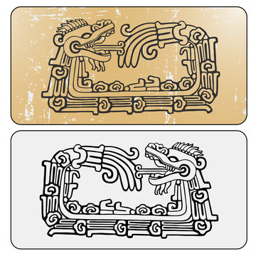 Naklejki Maya snake Quetzalcoatl ouroboros