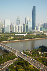 Obraz premium Downtown with International Financial Centre