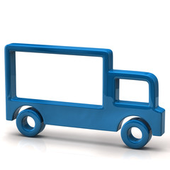 Blue truck icon