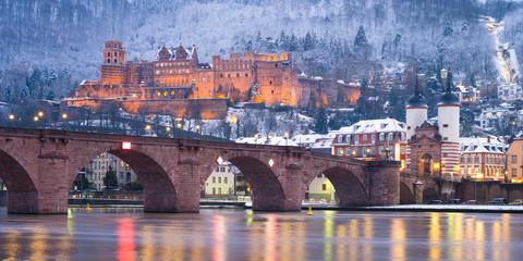 Heidelberg im Winter - obrazy, fototapety, plakaty