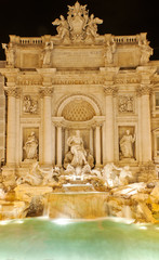 Trevi Fountain in Rome, Italy. Fontana di Trevi