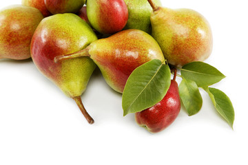 Ripe pears.Objects are isolated on a white background.
