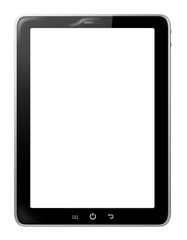 computer tablet isolated on white with blank screen