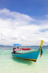 Boat at tropical beach