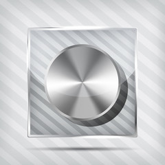 icon with chrome volume knob on the striped background