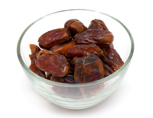 dried dates isolated on white