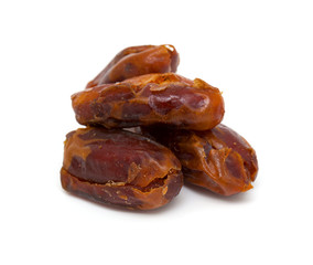 dried dates isolated on white