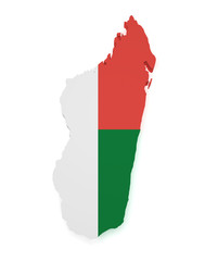 Madagascar Map 3d Shape