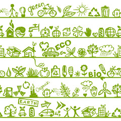 Ecology concept. Seamless pattern for your design