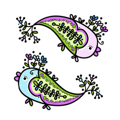 Sketch of funny fishes for your design