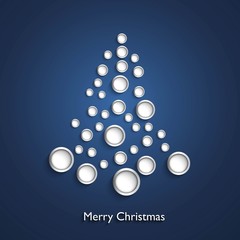 merry christmas stylish circle icon tree colorful design vector