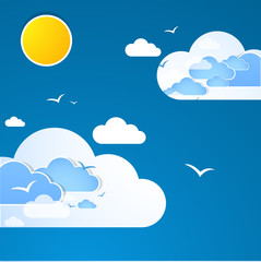 Weather in cloud. Vector.