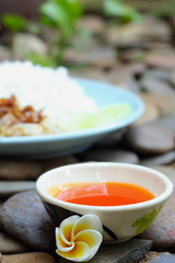 Squid with garlic and pepper and Sauce