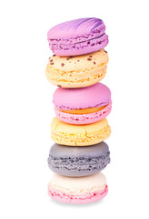 Colorful fresh delicious macaroons