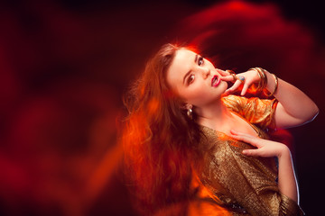 Naklejka premium fashion portrait