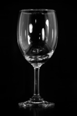 Empty wine glass.