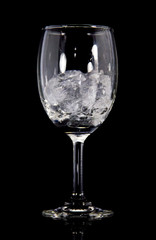 ice in glass