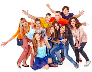 Obraz premium Group sport fan cheer for.