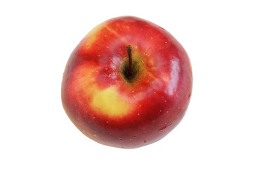 Ripe red apple isolated on white background.