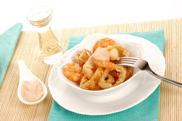FRITTO DI CALAMARI E GAMBERI ( FRIED CALAMARI AND SHRIMP )