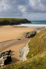 Fototapeta na wymiar Porth Joke plaża obok Crantock Cornwall Anglii
