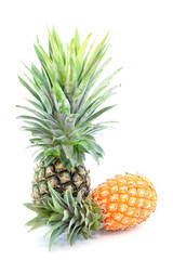 Pineapple, green and yellow