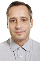 Obraz premium portrait of adult man, isolated on white background