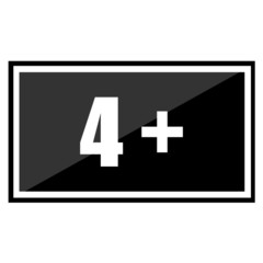 Fototapeta premium Restriction on age 4+