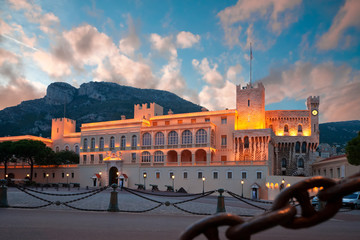 Prince's Palace of Monaco, the official residence of the King - obrazy, fototapety, plakaty