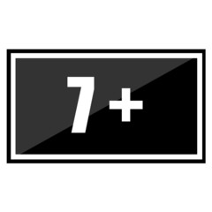 Obraz premium Restriction on age 7+