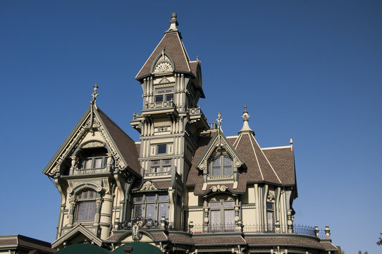 The Carson  Mansion In Old Town, Eureka, California.