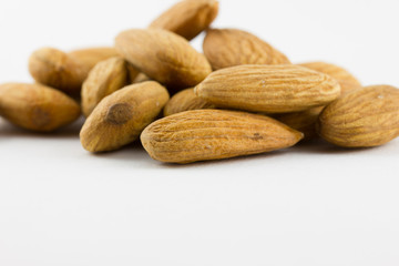 Almond kernel isolated on a white background 