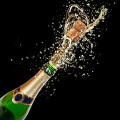  Celebration theme with splashing champagne © Jag_cz