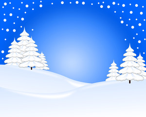 Blue and white Christmas card