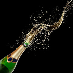  Celebration theme with splashing champagne © Jag_cz