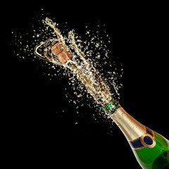  Celebration theme with splashing champagne