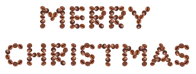 Merry Christmas 2013 made of beans coffee