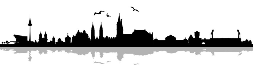 Skyline N&uuml;rnberg Schatten