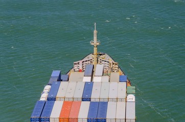 Container Ship Entering San Francisco Bay