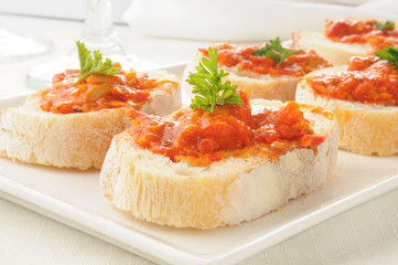 Burschetta on Italian toast