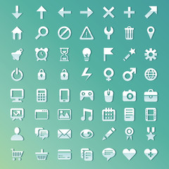 Vector set with internet and technology icons