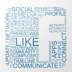 Social Media keywords with background - 47437336