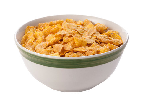 Corn Flakes Isolated with clipping path