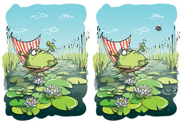 Frog Having Fun ... 10 Differences ... solution hidden layer