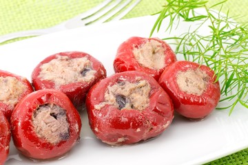 hot peppers stuffed with tuna