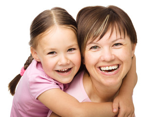 Portrait of a happy mother with her daughter