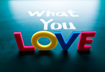 What you love concept